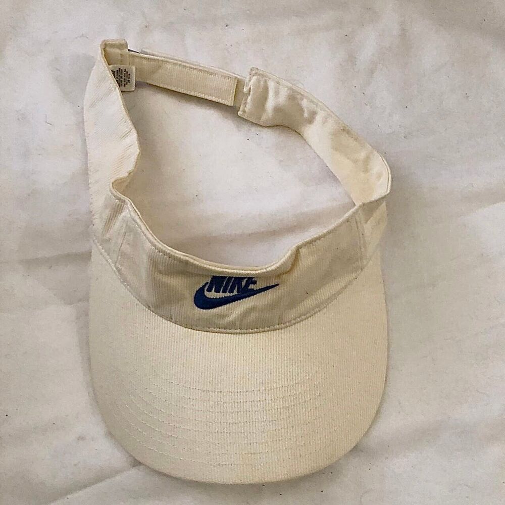 Vintage Nike creamish white blue visor hat cap - Picture 5 of 7